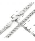 Цепочка  Xuping родиум двухрядное якорное плетение 0,5/50 см медицинское золото