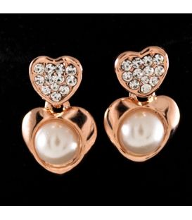 Серьги позолота с камнями