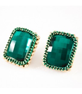 Серьги гвоздики с большим камнем