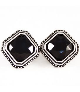 Серьги гвоздики с Камнем под старину