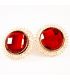 Серьги-гвоздики "Бол.кам. на жемч.вис."