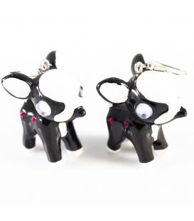 Серьги-пластик "Яблоко, мяч, утка, панда, осел, мороженое"