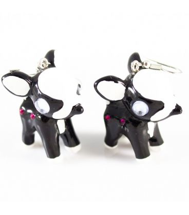 Сережки-пластик "Яблуко, м'яч, качка, панда, осел, морозиво"